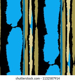 Grunge Stripes. Painted Lines. Texture with Vertical Brush Strokes. Scribbled Grunge Rapport for Linen, Fabric, Wallpaper. Retro Vector Background with Stripes