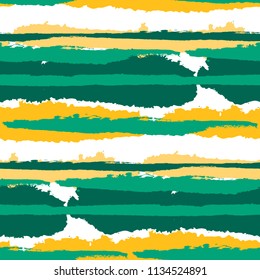 Grunge Stripes. Painted Lines. Texture with Horizontal Dry Brush Strokes. Scribbled Grunge Pattern for Linen, Fabric, Wallpaper. Retro Vector Background