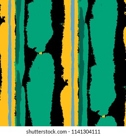 Grunge Stripes. Painted Lines. Texture with Vertical Brush Strokes. Scribbled Grunge Pattern for Linen, Fabric, Wallpaper. Retro Vector Background