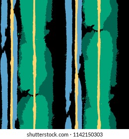 Grunge Stripes. Painted Lines. Texture with Vertical Brush Strokes. Scribbled Grunge Pattern for Sportswear, Fabric, Cloth. Rustic Vector Background with Stripes