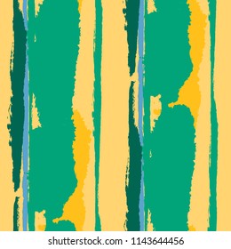 Grunge Stripes. Painted Lines. Texture with Vertical Brush Strokes. Scribbled Grunge Motif for Sportswear, Paper, Cloth. Retro Vector Background with Stripes