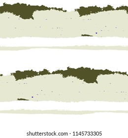 Grunge Stripes. Painted Lines. Texture with Horizontal Brush Strokes. Scribbled Grunge Motif for Sportswear, Fabric, Wallpaper. Retro Vector Background with Stripes
