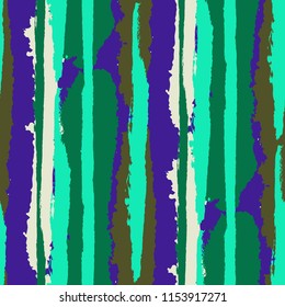 Grunge Stripes. Painted Lines. Texture with Vertical Dry Brush Strokes. Scribbled Grunge Pattern for Linen, Fabric, Textile. Retro Vector Background with Stripes