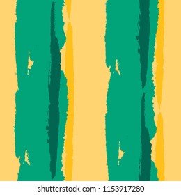 Grunge Stripes. Painted Lines. Texture with Vertical Dry Brush Strokes. Scribbled Grunge Motif for Cloth, Fabric, Textile. Trendy Vector Background