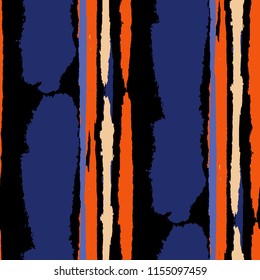 Grunge Stripes. Painted Lines. Texture with Vertical Brush Strokes. Scribbled Grunge Rapport for Sportswear, Paper, Cloth. Rustic Vector Background
