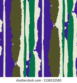 Grunge Stripes. Painted Lines. Texture with Vertical Dry Brush Strokes. Scribbled Grunge Pattern for Linen, Fabric, Textile. Rustic Vector Background with Stripes