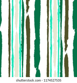Grunge Stripes. Painted Lines. Texture with Vertical Dry Brush Strokes. Scribbled Grunge Motif for Sportswear, Fabric, Wallpaper. Retro Vector Background with Stripes