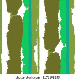 Grunge Stripes. Painted Lines. Texture with Vertical Brush Strokes. Scribbled Grunge Pattern for Sportswear, Fabric, Cloth. Trendy Vector Background