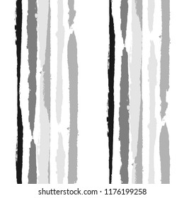 Grunge Stripes. Painted Lines. Texture with Vertical Brush Strokes. Scribbled Grunge Motif for Sportswear, Paper, Cloth. Retro Vector Background