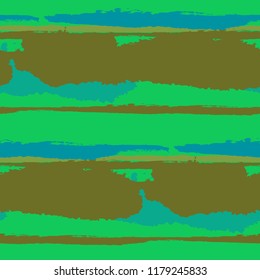 Grunge Stripes. Painted Lines. Texture with Horizontal Dry Brush Strokes. Scribbled Grunge Pattern for Sportswear, Paper, Cloth. Trendy Vector Background