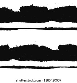 Grunge Stripes. Painted Lines. Texture with Horizontal Dry Brush Strokes. Scribbled Grunge Pattern for Sportswear, Fabric, Cloth. Retro Vector Background with Stripes