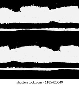 Grunge Stripes. Painted Lines. Texture with Horizontal Brush Strokes. Scribbled Grunge Rapport for Sportswear, Paper, Cloth. Retro Vector Background with Stripes