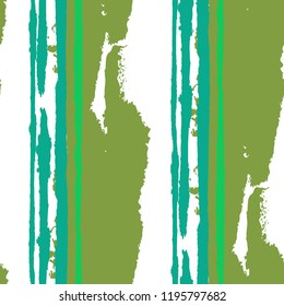 Grunge Stripes. Painted Lines. Texture with Vertical Dry Brush Strokes. Scribbled Grunge Rapport for Linen, Fabric, Textile. Retro Vector Background