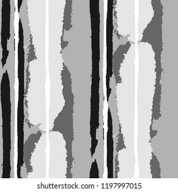 Grunge Stripes. Painted Lines. Texture with Vertical Dry Brush Strokes. Scribbled Grunge Pattern for Linen, Fabric, Textile. Trendy Vector Background