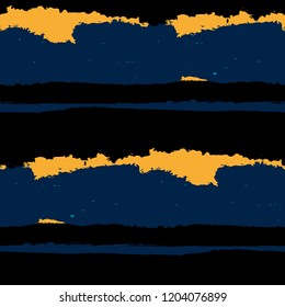 Grunge Stripes. Painted Lines. Texture with Horizontal Dry Brush Strokes. Scribbled Grunge Pattern for Cloth, Swimwear, Textile. Trendy Vector Background