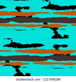 Grunge Stripes. Painted Lines. Texture with Horizontal Dry Brush Strokes. Scribbled Grunge Rapport for Sportswear, Fabric, Wallpaper. Trendy Vector Background