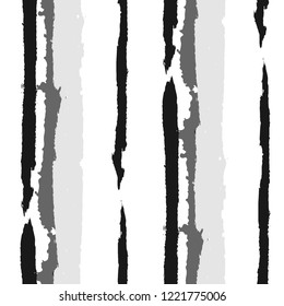 Grunge Stripes. Painted Lines. Texture with Vertical Brush Strokes. Scribbled Grunge Rapport for Sportswear, Paper, Cloth. Trendy Vector Background with Stripes