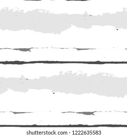 Grunge Stripes. Painted Lines. Texture with Horizontal Brush Strokes. Scribbled Grunge Motif for Sportswear, Fabric, Wallpaper. Trendy Vector Background with Stripes