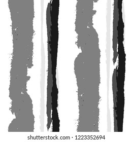 Grunge Stripes. Painted Lines. Texture with Vertical Brush Strokes. Scribbled Grunge Rapport for Linen, Fabric, Wallpaper. Retro Vector Background