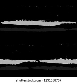Grunge Stripes. Painted Lines. Texture with Horizontal Dry Brush Strokes. Scribbled Grunge Pattern for Cloth, Fabric, Textile. Retro Vector Background