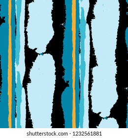 Grunge Stripes. Painted Lines. Texture with Vertical Brush Strokes. Scribbled Grunge Pattern for Cloth, Fabric, Textile. Retro Vector Background