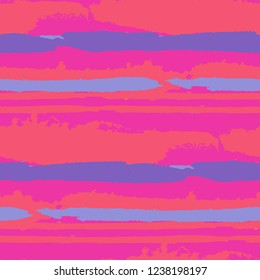 Grunge Stripes. Painted Lines. Texture with Horizontal Dry Brush Strokes. Scribbled Grunge Pattern for Sportswear, Fabric, Cloth. Rustic Vector Background