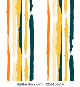 Grunge Stripes. Painted Lines. Texture with Vertical Brush Strokes. Scribbled Grunge Rapport for Sportswear, Fabric, Cloth. Retro Vector Background with Stripes
