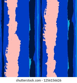 Grunge Stripes. Painted Lines. Texture with Vertical Dry Brush Strokes. Scribbled Grunge Rapport for Sportswear, Paper, Cloth. Rustic Vector Background with Stripes