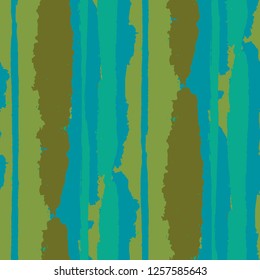 Grunge Stripes. Painted Lines. Texture with Vertical Dry Brush Strokes. Scribbled Grunge Motif for Sportswear, Fabric, Cloth. Trendy Vector Background with Stripes