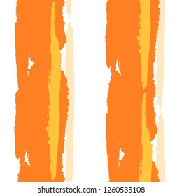 Grunge Stripes. Painted Lines. Texture with Vertical Dry Brush Strokes. Scribbled Grunge Rapport for Cloth, Swimwear, Textile. Rustic Vector Background with Stripes