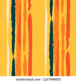 Grunge Stripes. Painted Lines. Texture with Vertical Brush Strokes. Scribbled Grunge Rapport for Sportswear, Paper, Cloth. Rustic Vector Background with Stripes