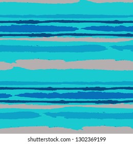 Grunge Stripes. Painted Lines. Texture with Horizontal Brush Strokes. Scribbled Grunge Rapport for Cloth, Fabric, Textile. Retro Vector Background