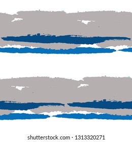 Grunge Stripes. Painted Lines. Texture with Horizontal Dry Brush Strokes. Scribbled Grunge Pattern for Cloth, Fabric, Textile. Retro Vector Background with Stripes