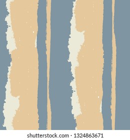 Grunge Stripes. Painted Lines. Texture with Vertical Brush Strokes. Scribbled Grunge Rapport for Linen, Fabric, Textile. Retro Vector Background