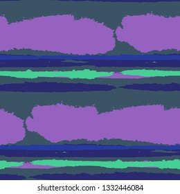 Grunge Stripes. Painted Lines. Texture with Horizontal Brush Strokes. Scribbled Grunge Rapport for Linen, Fabric, Wallpaper. Rustic Vector Background with Stripes