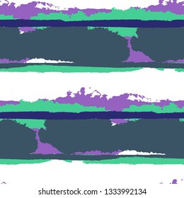 Grunge Stripes. Painted Lines. Texture with Horizontal Dry Brush Strokes. Scribbled Grunge Rapport for Sportswear, Fabric, Cloth. Retro Vector Background