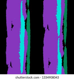 Grunge Stripes. Painted Lines. Texture with Vertical Brush Strokes. Scribbled Grunge Pattern for Linen, Fabric, Wallpaper. Rustic Vector Background with Stripes