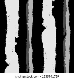 Grunge Stripes. Painted Lines. Texture with Vertical Brush Strokes. Scribbled Grunge Pattern for Sportswear, Paper, Cloth. Rustic Vector Background with Stripes