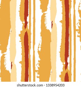 Grunge Stripes. Painted Lines. Texture with Vertical Dry Brush Strokes. Scribbled Grunge Motif for Sportswear, Fabric, Cloth. Rustic Vector Background with Stripes