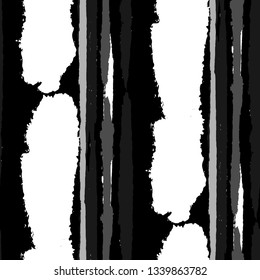 Grunge Stripes. Painted Lines. Texture with Vertical Dry Brush Strokes. Scribbled Grunge Rapport for Cloth, Swimwear, Textile. Retro Vector Background