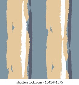 Grunge Stripes. Painted Lines. Texture with Vertical Brush Strokes. Scribbled Grunge Pattern for Sportswear, Paper, Cloth. Rustic Vector Background with Stripes