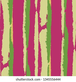 Grunge Stripes. Painted Lines. Texture with Vertical Brush Strokes. Scribbled Grunge Pattern for Sportswear, Fabric, Cloth. Rustic Vector Background with Stripes
