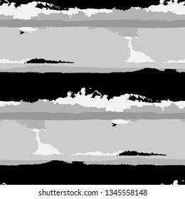 Grunge Stripes. Painted Lines. Texture with Horizontal Brush Strokes. Scribbled Grunge Rapport for Linen, Fabric, Textile. Retro Vector Background with Stripes