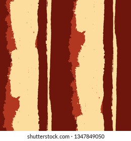 Grunge Stripes. Painted Lines. Texture with Vertical Brush Strokes. Scribbled Grunge Motif for Sportswear, Fabric, Wallpaper. Retro Vector Background