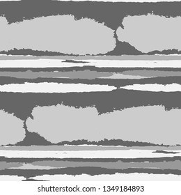 Grunge Stripes. Painted Lines. Texture with Horizontal Brush Strokes. Scribbled Grunge Motif for Linen, Fabric, Textile. Rustic Vector Background