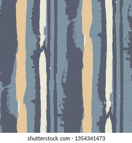 Grunge Stripes. Painted Lines. Texture with Vertical Brush Strokes. Scribbled Grunge Rapport for Linen, Fabric, Textile. Retro Vector Background with Stripes