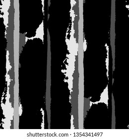 Grunge Stripes. Painted Lines. Texture with Vertical Dry Brush Strokes. Scribbled Grunge Motif for Linen, Fabric, Textile. Rustic Vector Background with Stripes