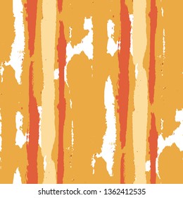 Grunge Stripes. Painted Lines. Texture with Vertical Brush Strokes. Scribbled Grunge Motif for Linen, Fabric, Wallpaper. Trendy Vector Background with Stripes