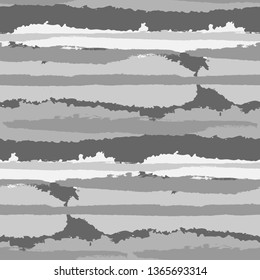 Grunge Stripes. Painted Lines. Texture with Horizontal Dry Brush Strokes. Scribbled Grunge Pattern for Cloth, Fabric, Textile. Retro Vector Background with Stripes