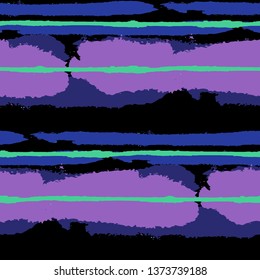 Grunge Stripes. Painted Lines. Texture with Horizontal Brush Strokes. Scribbled Grunge Rapport for Sportswear, Fabric, Cloth. Trendy Vector Background